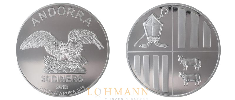 Andorra Eagle - 1 KG Silber Andorra Eagle - 1 KG Silber