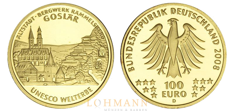 100 Euro Goldm&uuml;nze - Goslar