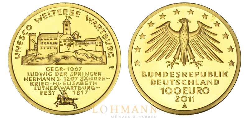 100 Euro Goldmünze - Wartburg